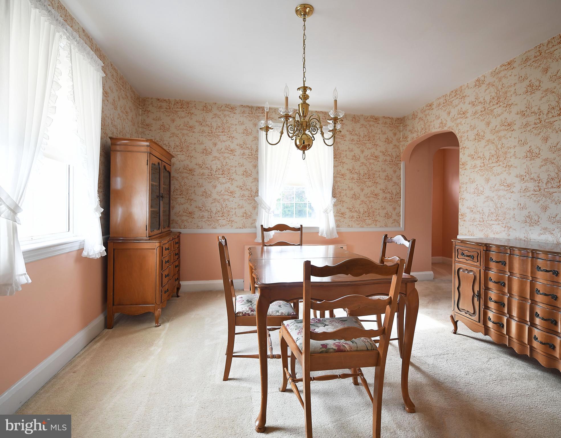23 Mountain Road Fallston, MD 21047 - Photo 13 of 36 Separate dining room with wood under carpet