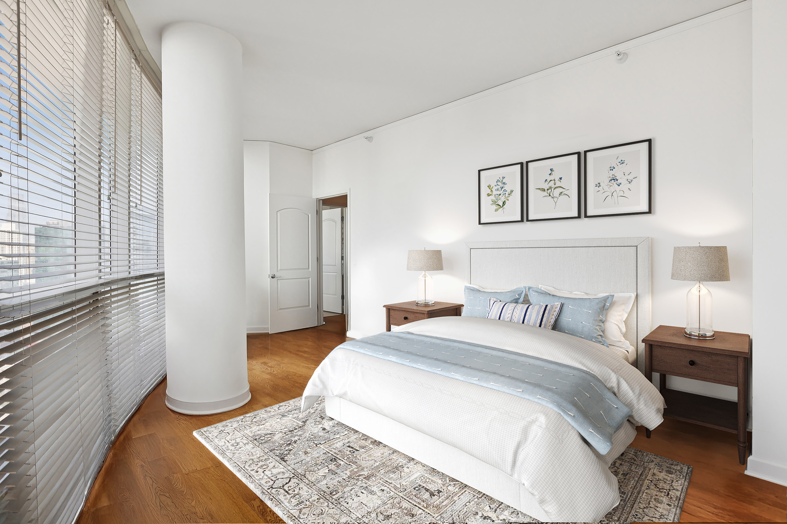 420 East Waterside Drive, Unit 4010 Chicago, IL 60601 - Photo 18 of 39 a bedroom with a bed and a window