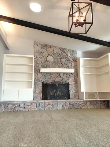 a view of a fireplace