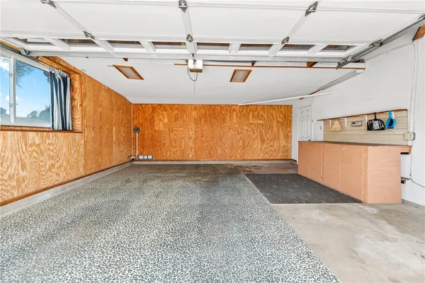 a view of a garage