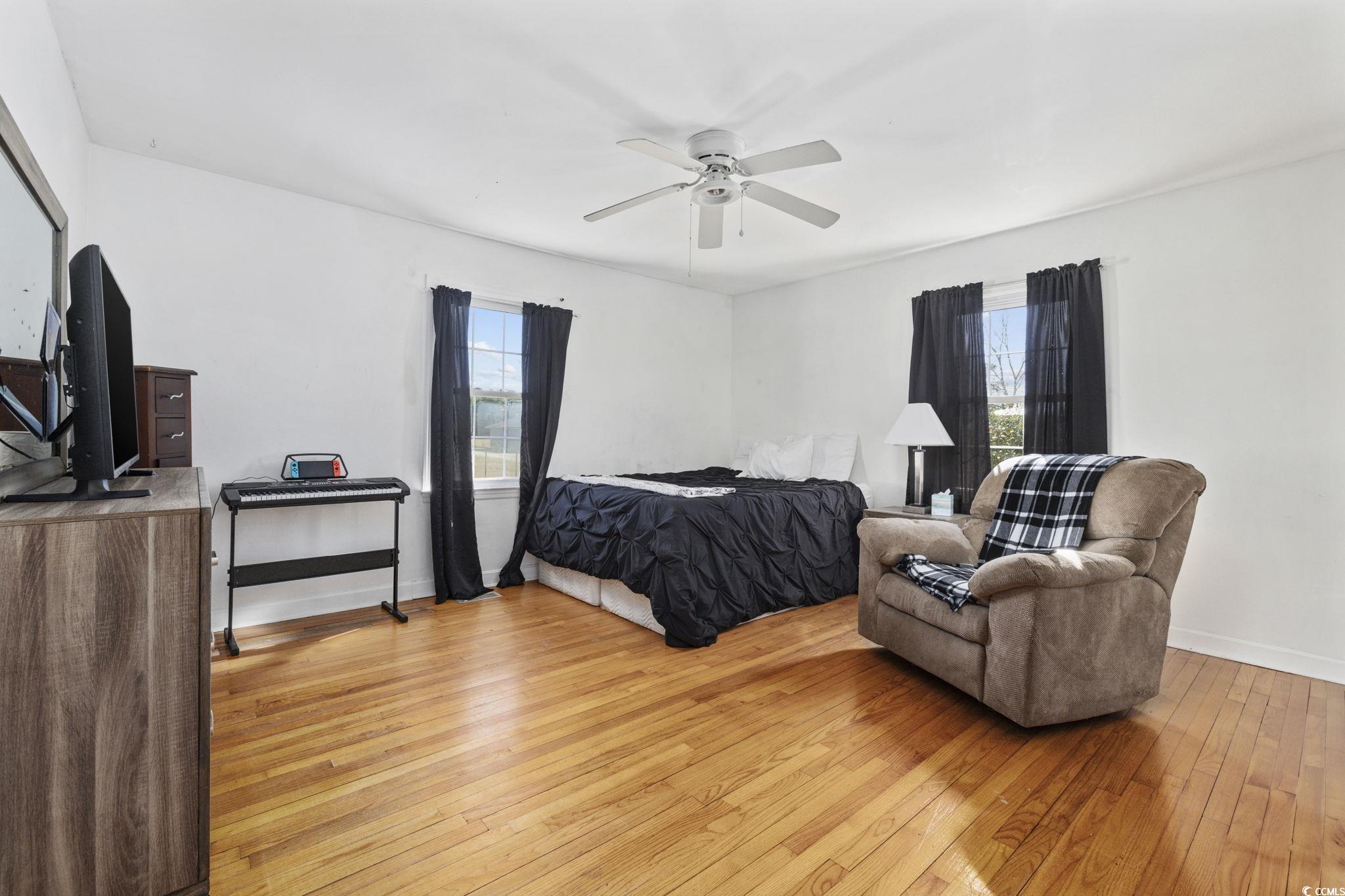 1109 Dunn Short Cut Road Conway, SC 29527 - Photo 22 of 37 Bedroom with ceiling fan, light hardwood / wood-st
