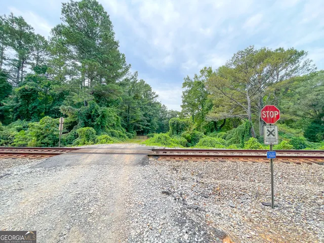 a view of a lake in middle of forest