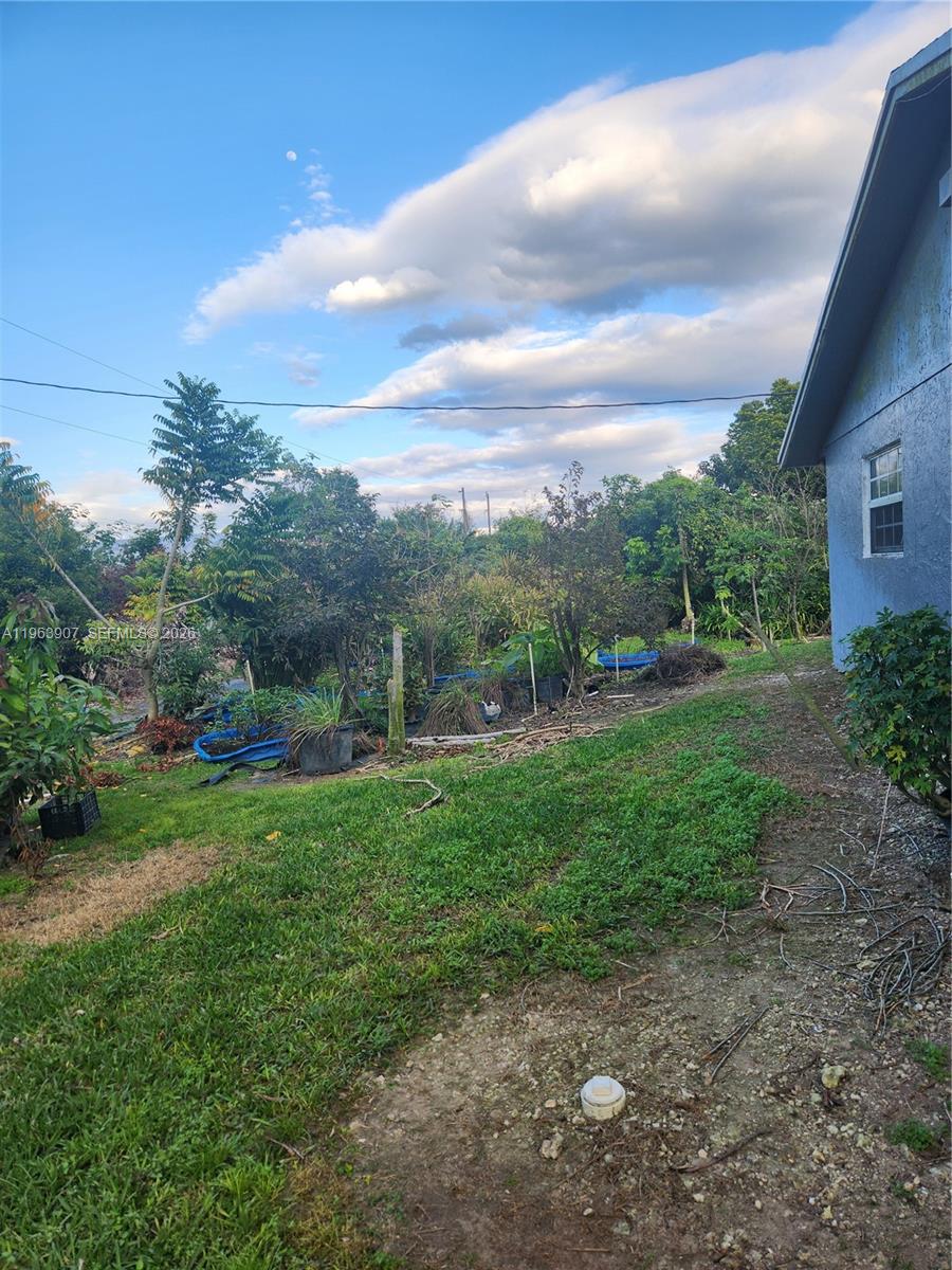 23801 Southwest 217th Avenue Homestead, FL 33031 - Photo 14 of 14 a view of a big yard with potted plants and mountain view