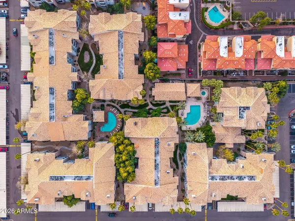 an aerial view of a city