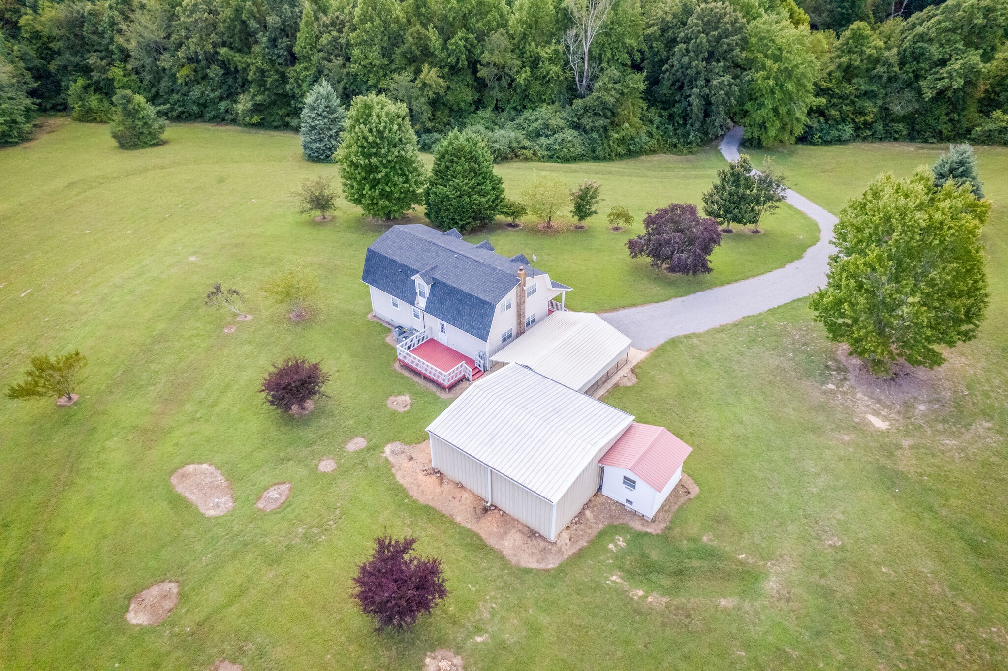 89 Bassham Road Five Points, TN 38457 - Photo 42 of 48 an aerial view of a house with a yard