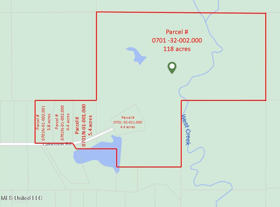 16508 Lakeview Road Saucier, MS 39574 - Photo 4 of 11 16508 Lakeview Rd Parcel breakdown map
