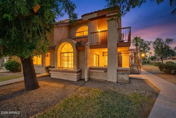 a view of a house with a patio
