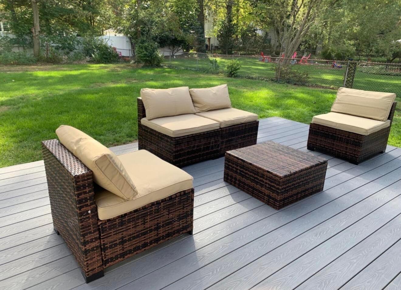 New deck overlooking gorgeous, fenced yard.