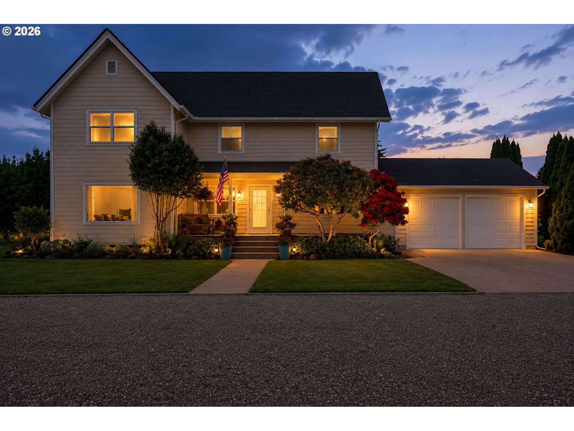 90440 Goodman Road Junction City, OR 97448 - Photo 1 of 48 a front view of a house with a yard