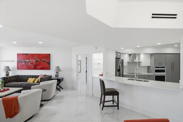 a view of a swimming pool and lounge chair