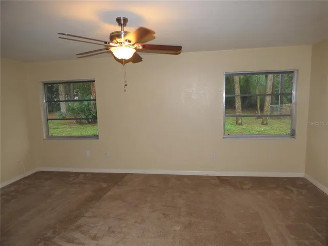 a window in an empty room