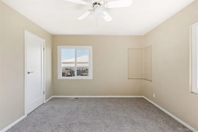 an empty room with a window