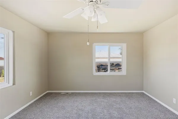 an empty room with a window