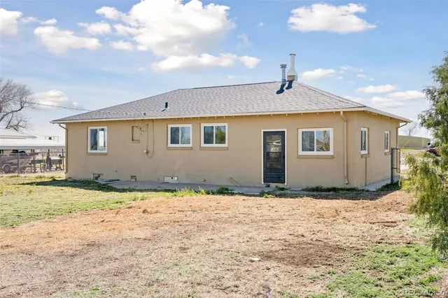 a backyard of a house