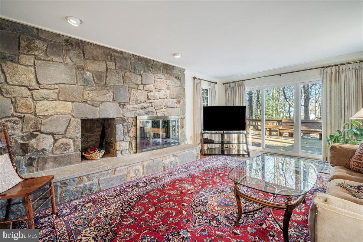 2 Candlelight Court Potomac, MD 20854 - Photo 6 of 58 a living room with furniture a flat screen tv and a fireplace