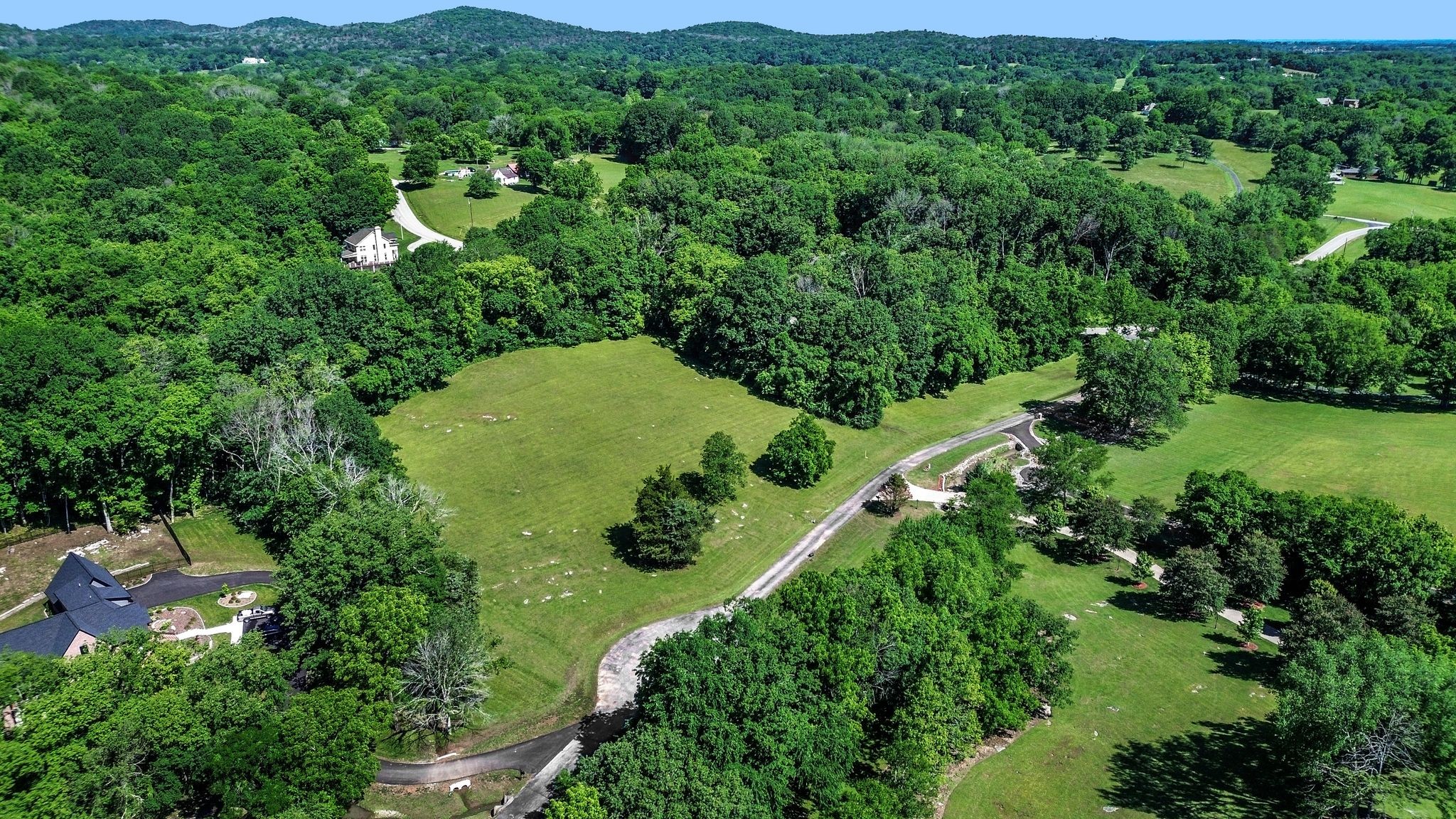 110 Hidden Valley Road Arrington, TN 37014 - Photo 13 of 19 an aerial view of a residential houses with a lush green hillside