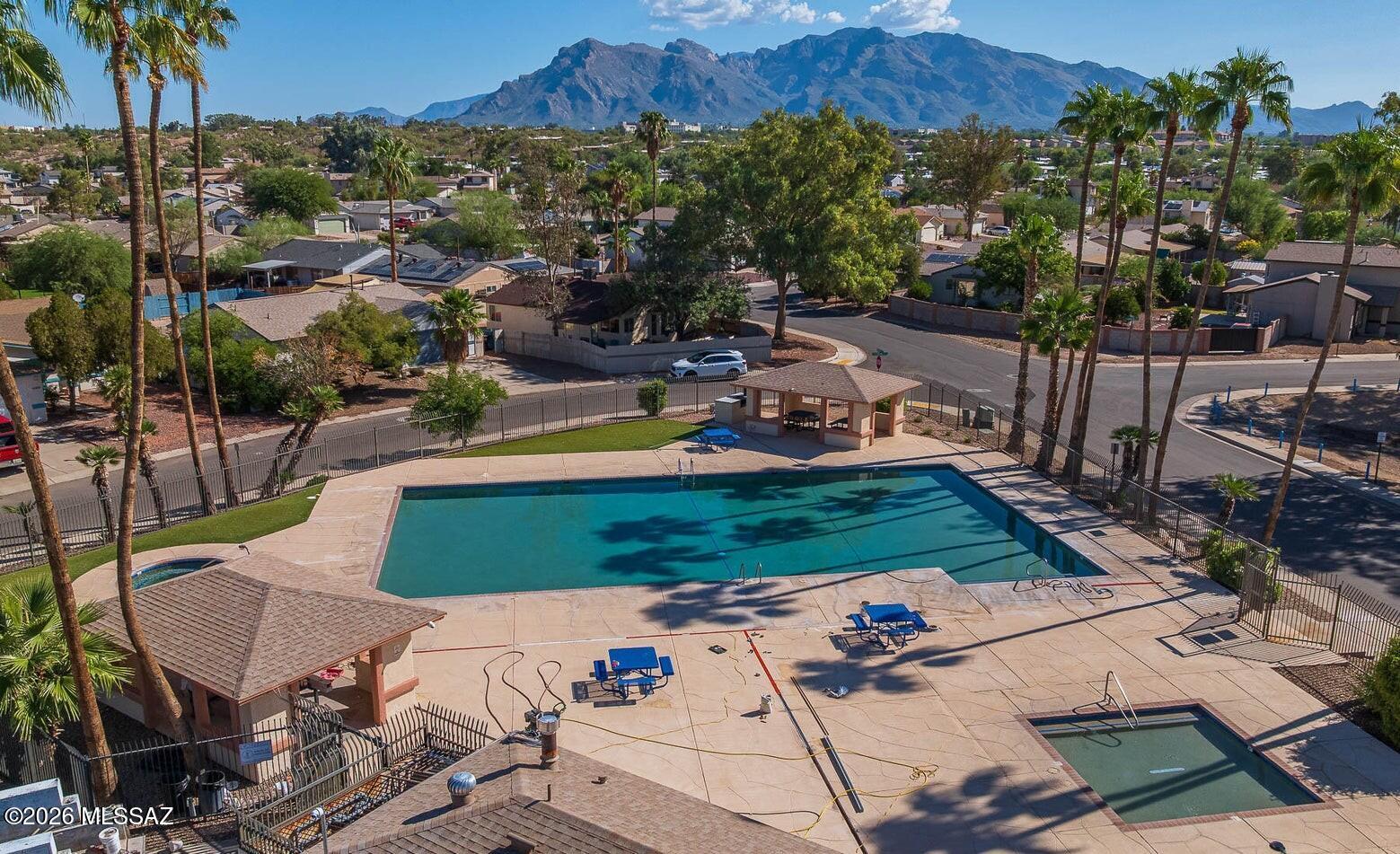 2596 West Firebrook Road Tucson, AZ 85741 - Photo 46 of 48 POOL DRONE SHOT