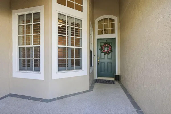 a view of front door of a house