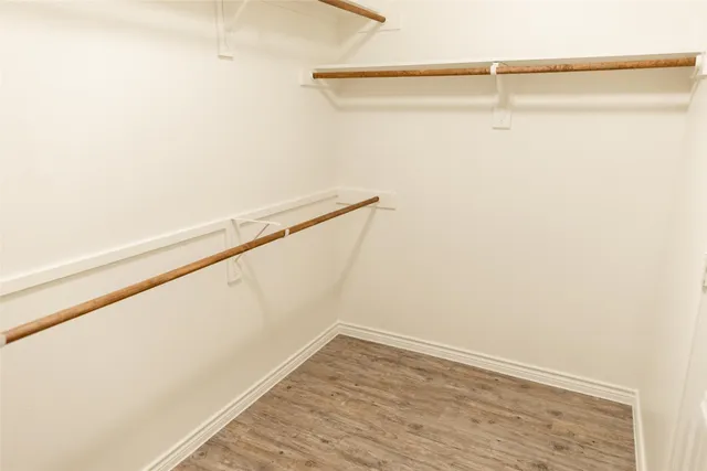 a view of small space with racks on the wall