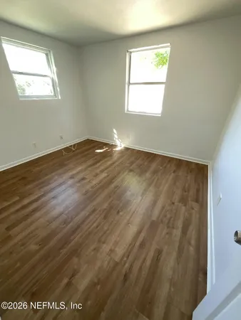 an empty room with a window