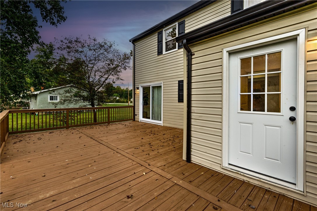 3691 Lyntz Road Warren, OH 44481 - Photo 29 of 36 View of deck at dusk
