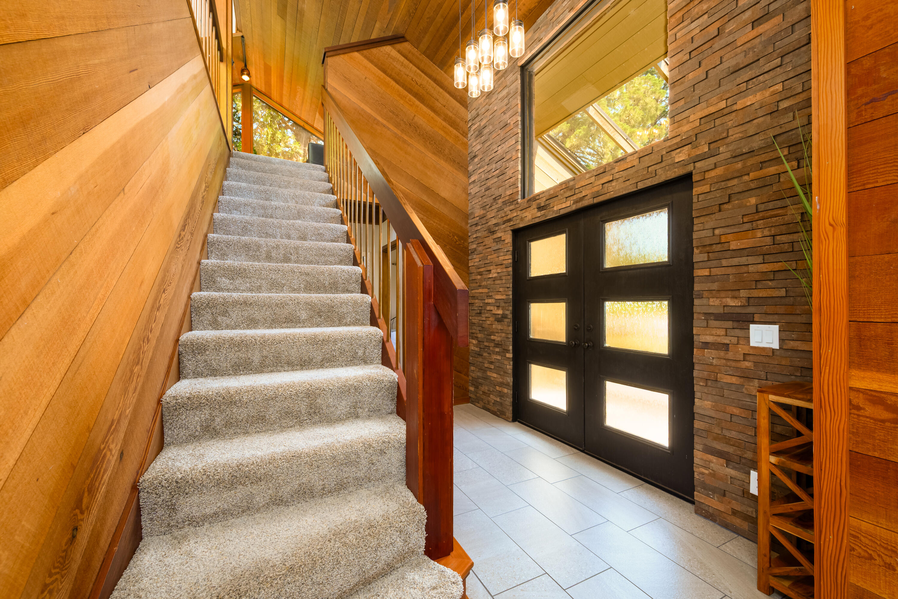 2546 Fisher Road Roseburg, OR 97471 - Photo 30 of 59 a view of staircase with a rug and a large window