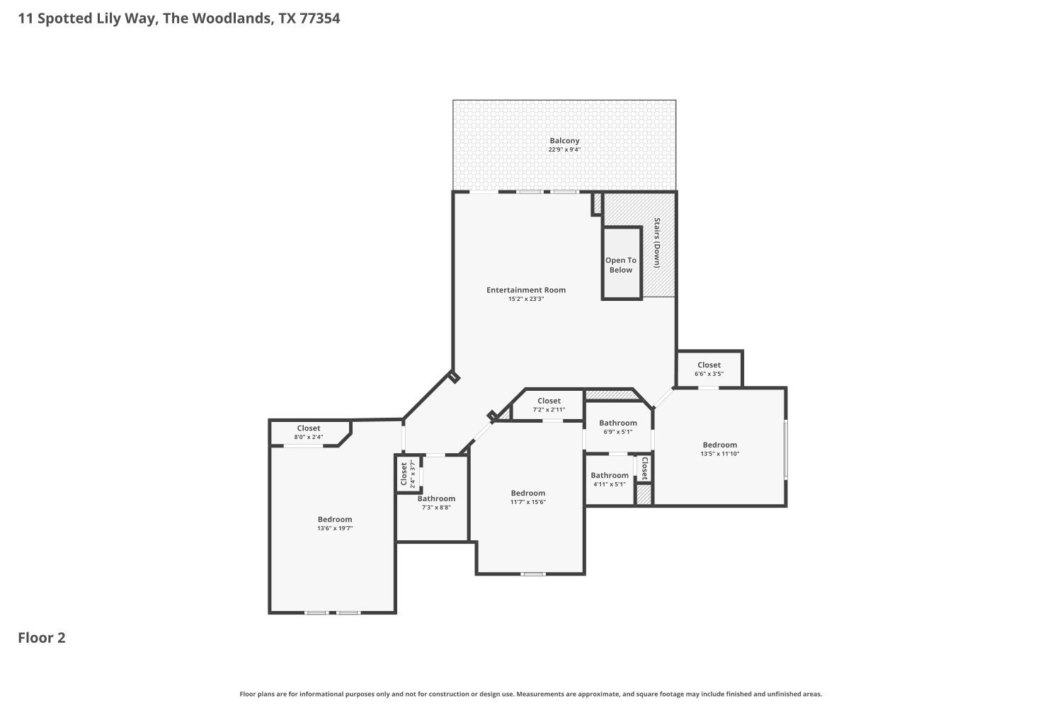 11 Spotted Lily Way The Woodlands, TX 77354 - Photo 30 of 30 a picture of a floor plan