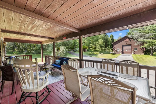a outdoor space with furniture and garden view