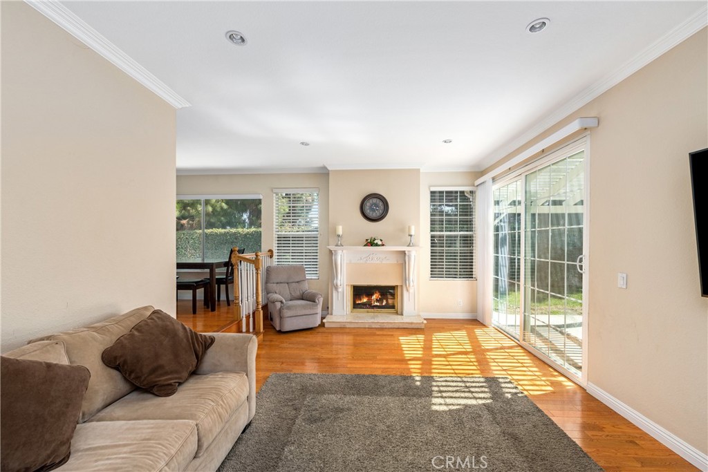 2508 Royale Place Fullerton, CA 92833 - Photo 22 of 53 a living room with furniture and a fireplace