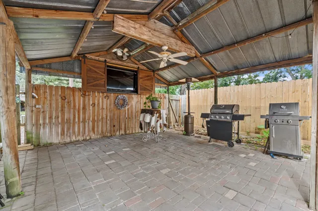 a view of a storage room