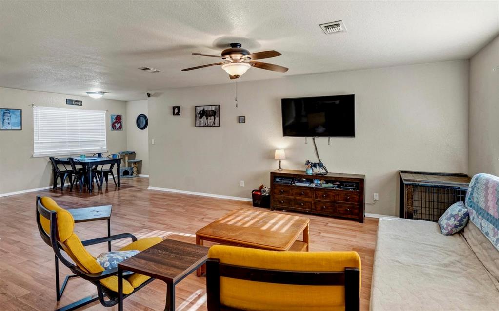 513 Ranch Road Granbury, TX 76049 - Photo 2 of 9 a living room with furniture and a flat screen tv