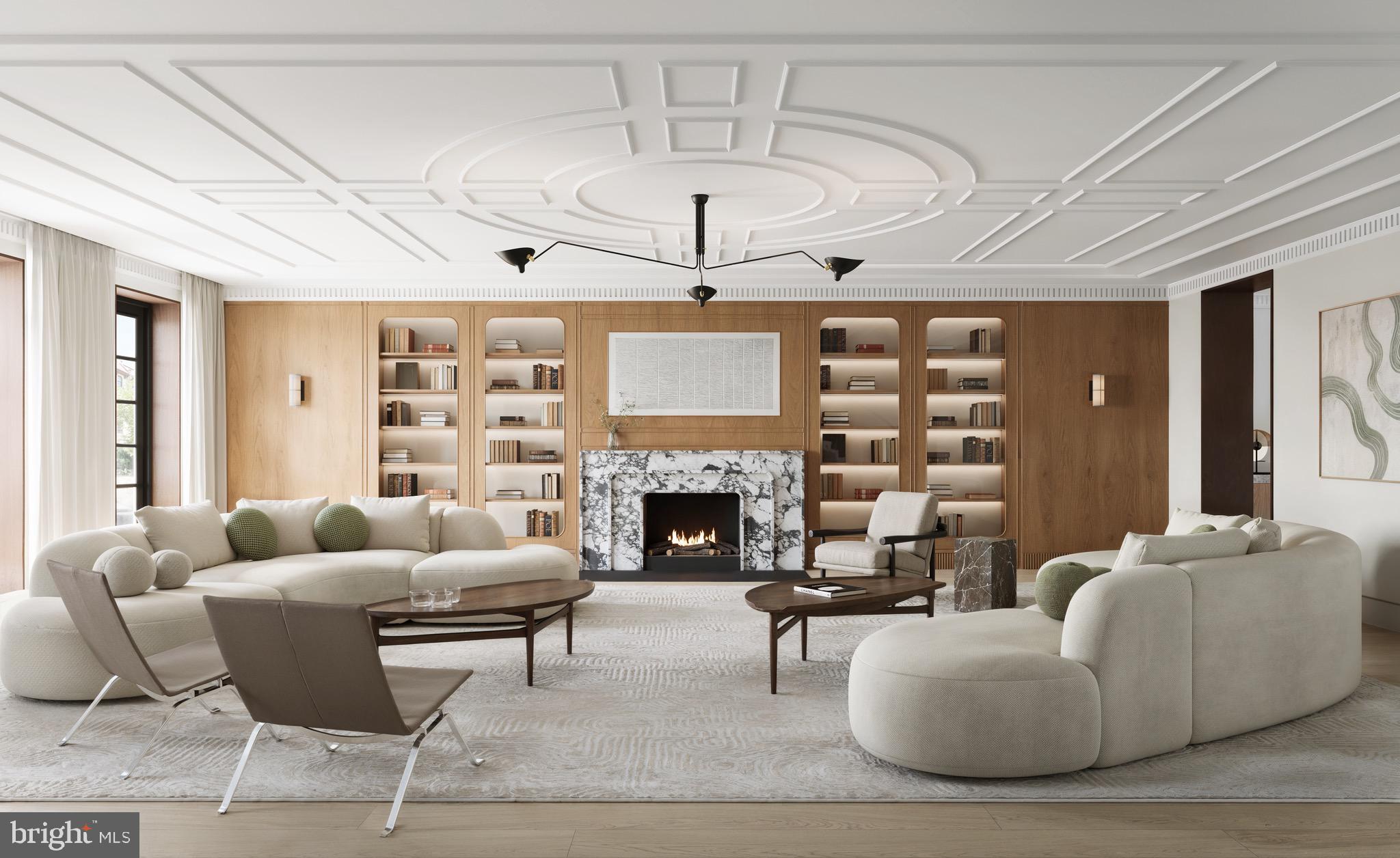 2118 Leroy Place Northwest Washington, DC 20008 - Photo 2 of 11 a living room with furniture and a fireplace