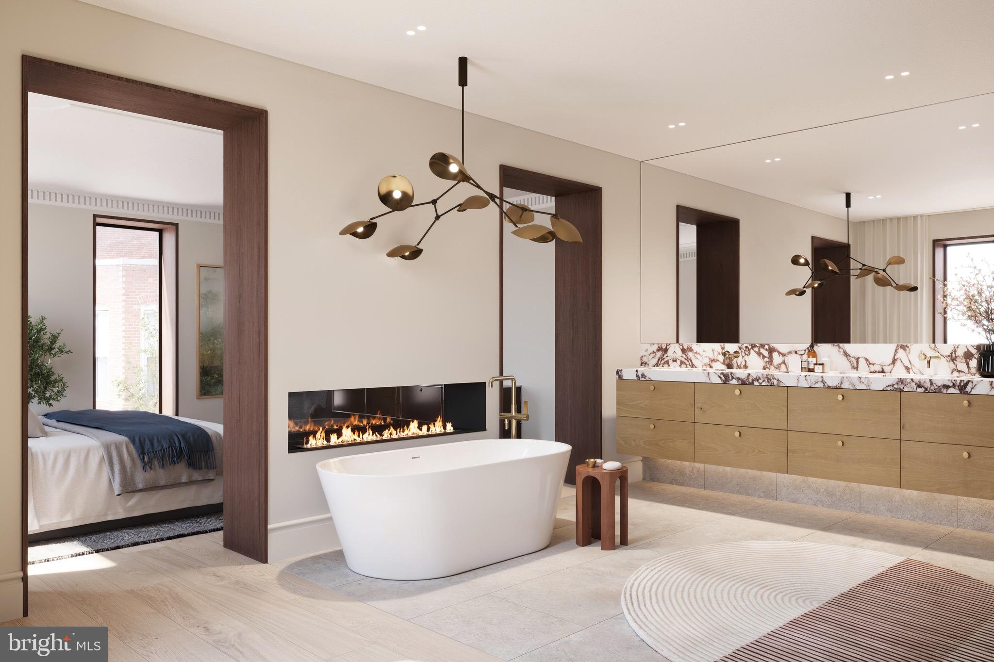 2118 Leroy Place Northwest Washington, DC 20008 - Photo 6 of 11 a living room with furniture and a chandelier