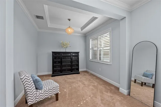 a swimming pool with outdoor seating and yard