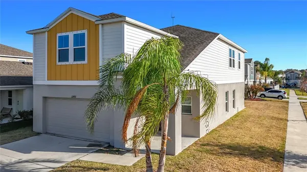 a view of hallway with stairs