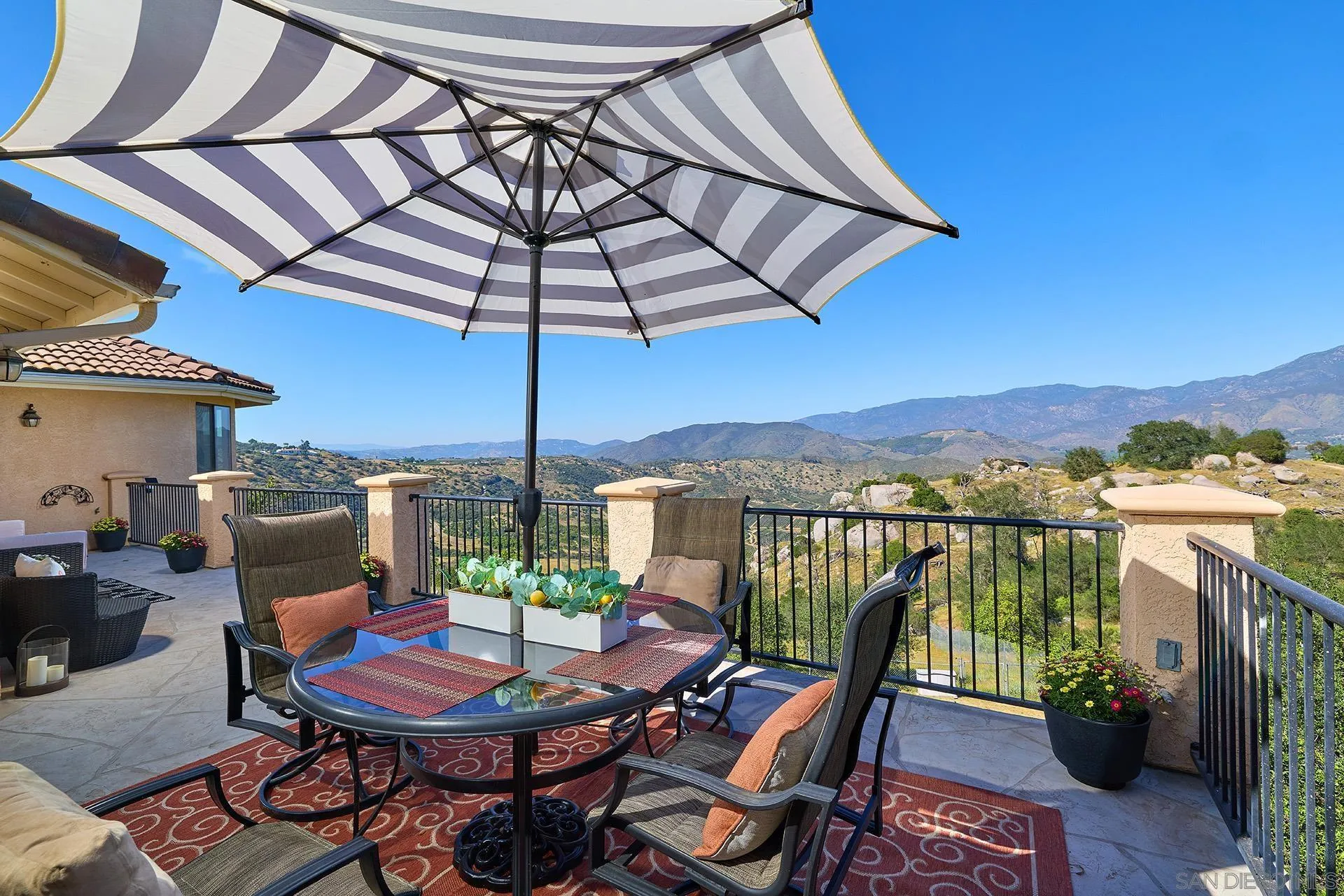 13588 McNally Road Valley Center, CA 92082 - Photo 18 of 43 a patio with a patio table and chairs