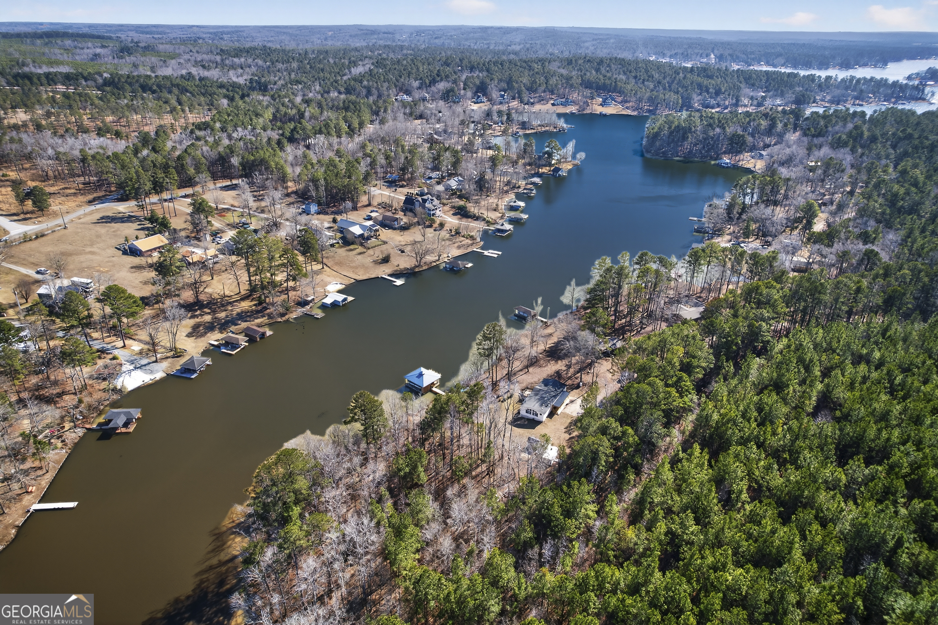 392 Hub Dent Road Northeast Milledgeville, GA 31061 - Photo 65 of 66 an aerial view of ocean and residential houses with outdoor space