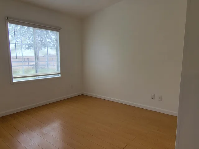 an empty room with a window
