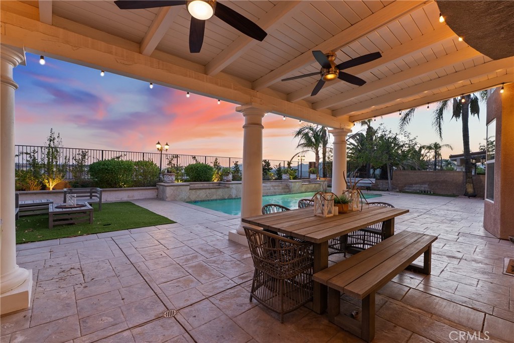 20366 Vía Galileo Porter Ranch, CA 91326 - Photo 10 of 75 a view of a patio with a table chairs and a patio