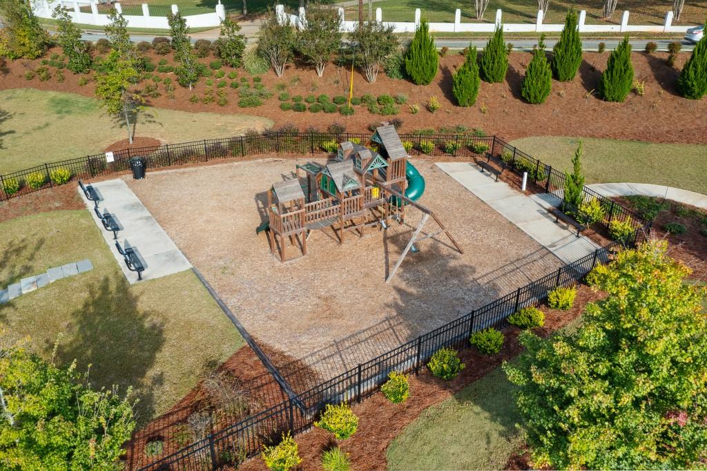 4740 Electric Avenue Southwest Mableton, GA 30126 - Photo 42 of 51 an aerial view of a swimming pool with a yard