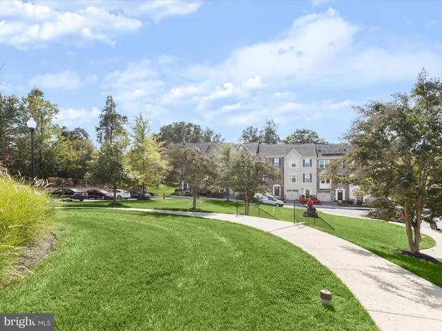 a view of a golf course with a garden