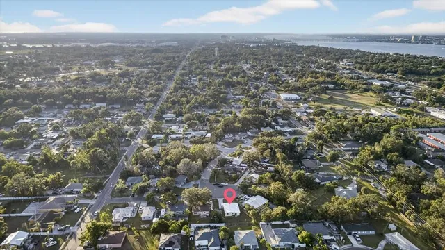 an aerial view of multiple house
