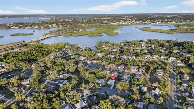 a view of city and ocean