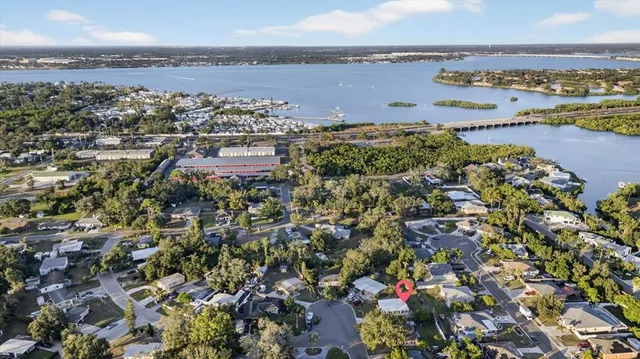an aerial view of a city