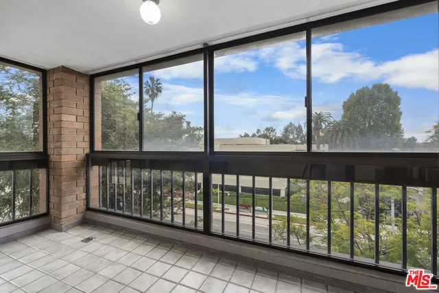 a view of a city from a balcony