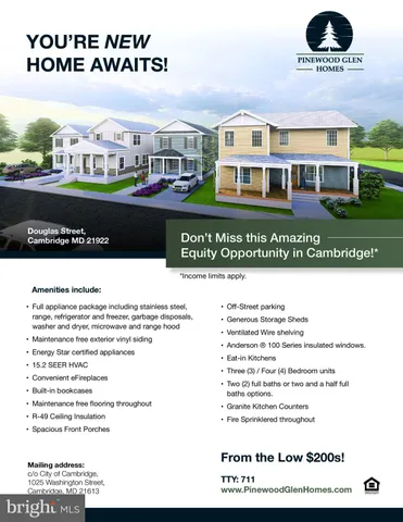 $225,000 | 636 Douglas Street, Cambridge, MD 21613