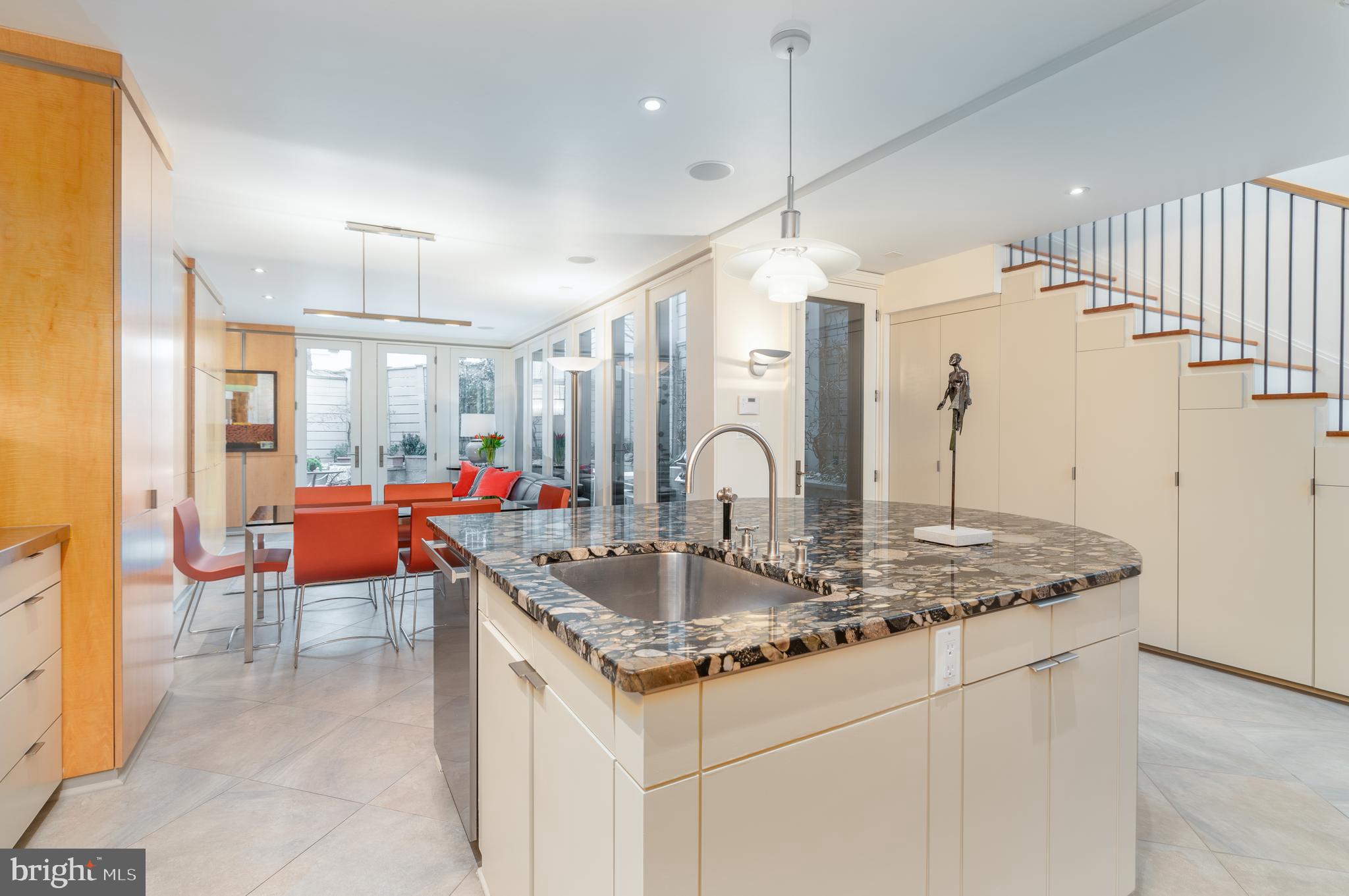 1507 33rd Street Northwest Washington, DC 20007 - Photo 17 of 42 KITCHEN TO DINING AREA AND FAMILY ROOM
