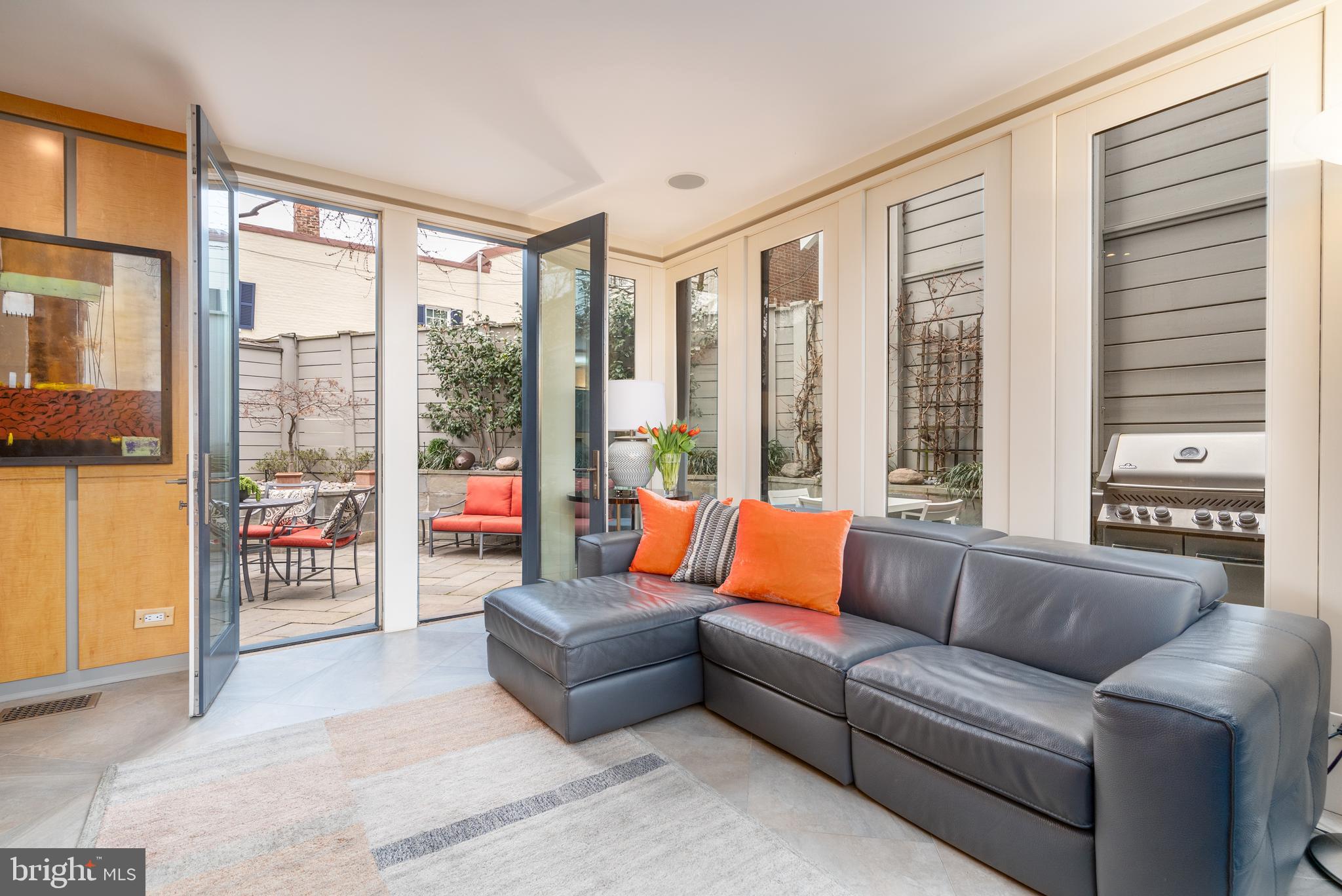 1507 33rd Street Northwest Washington, DC 20007 - Photo 22 of 42 FAMILY ROOM AND VIEWS OF GARDENS