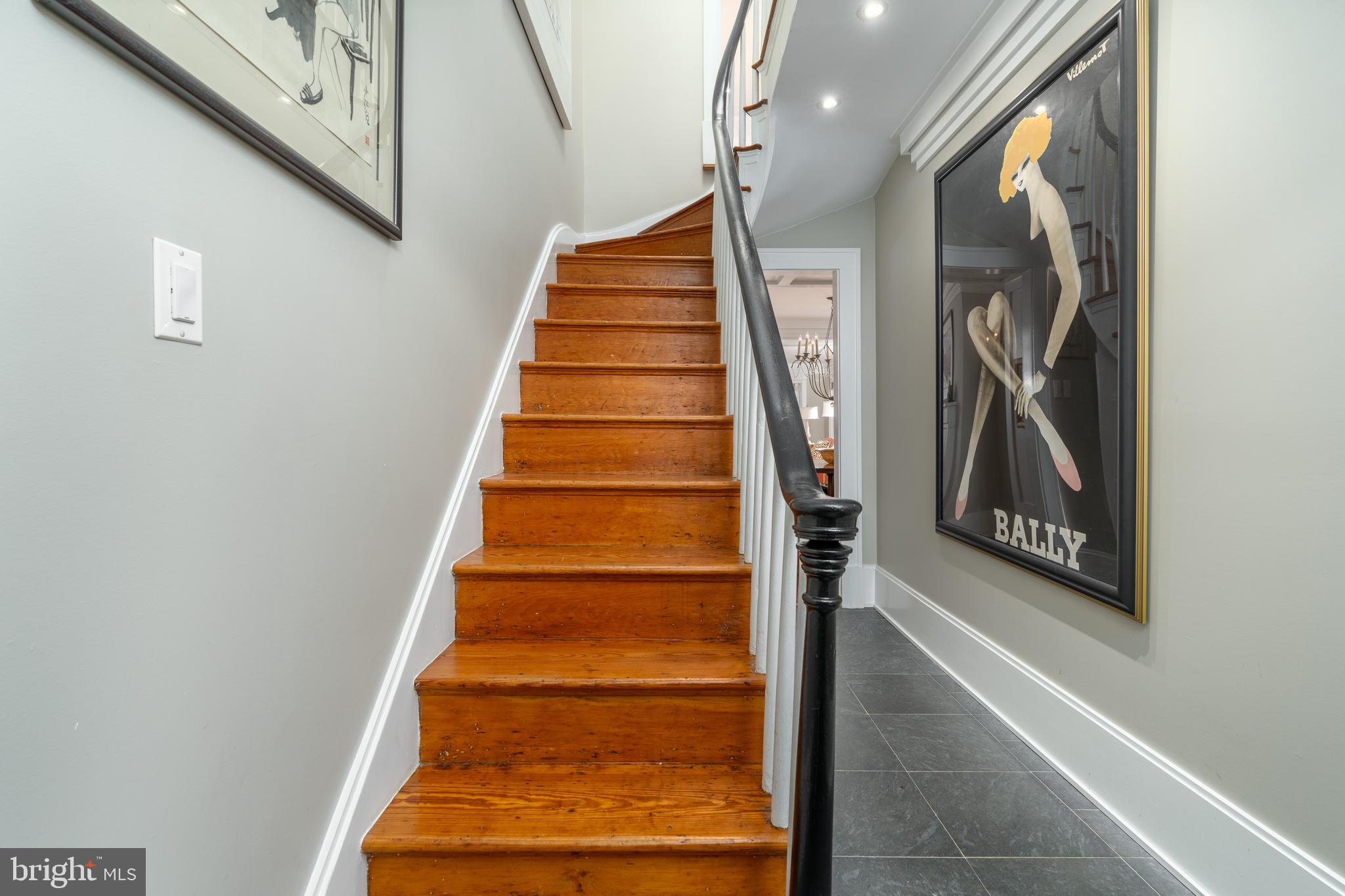 1507 33rd Street Northwest Washington, DC 20007 - Photo 28 of 42 ORIGINAL STAIRCASE TO SECOND LEVEL