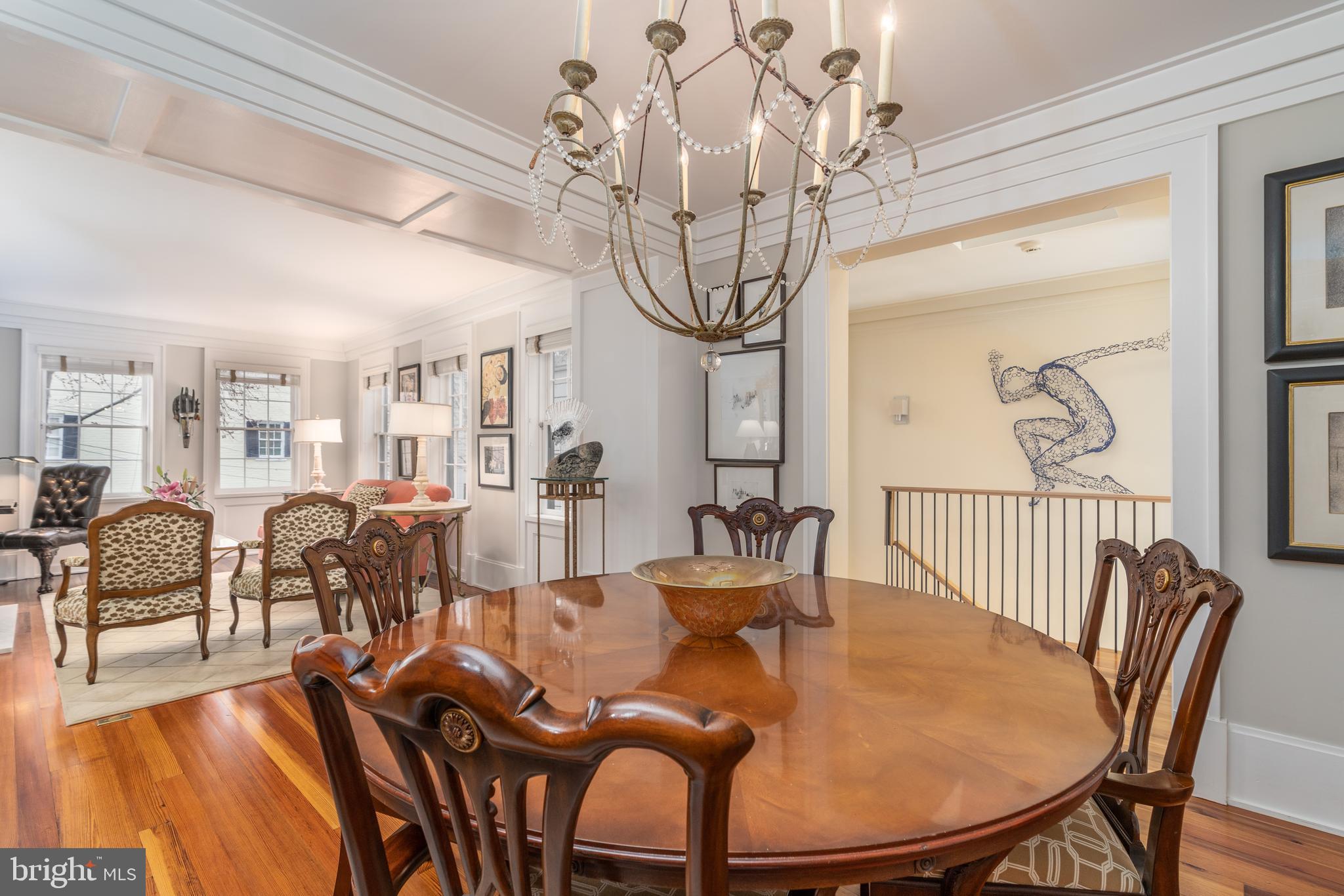1507 33rd Street Northwest Washington, DC 20007 - Photo 5 of 42 DINING ROOM TO LIVING ROOM AND BALCONY